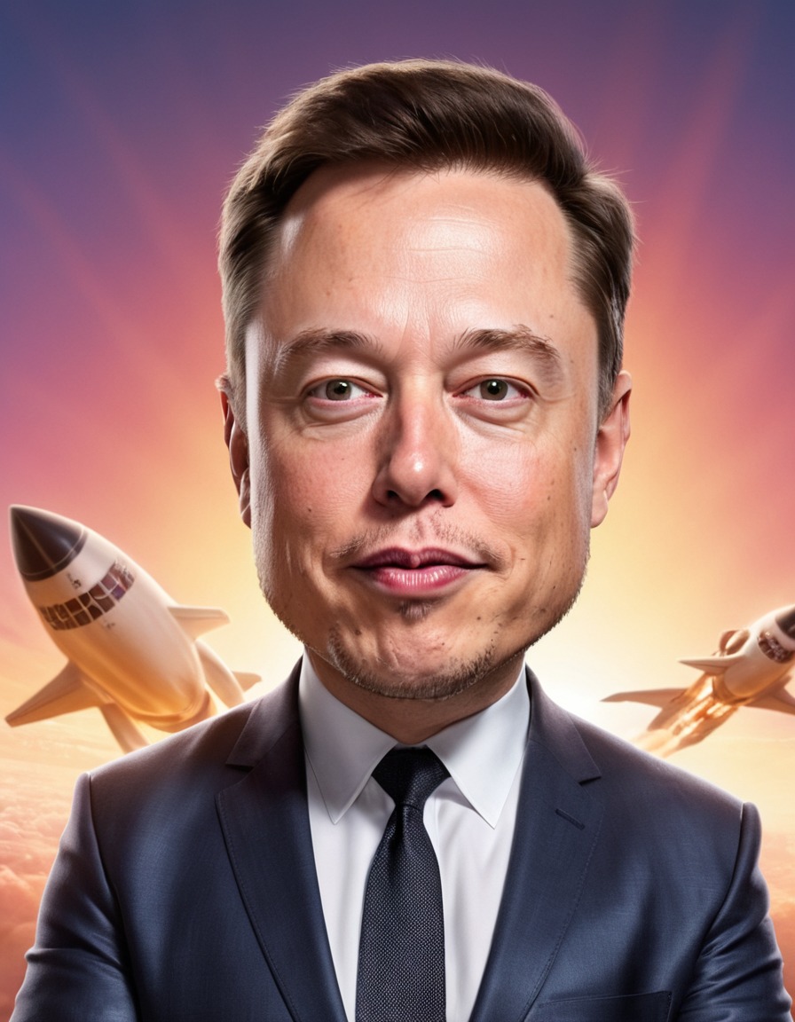 elon musk, caricature, humor, tech, entrepreneur, spacex, tesla