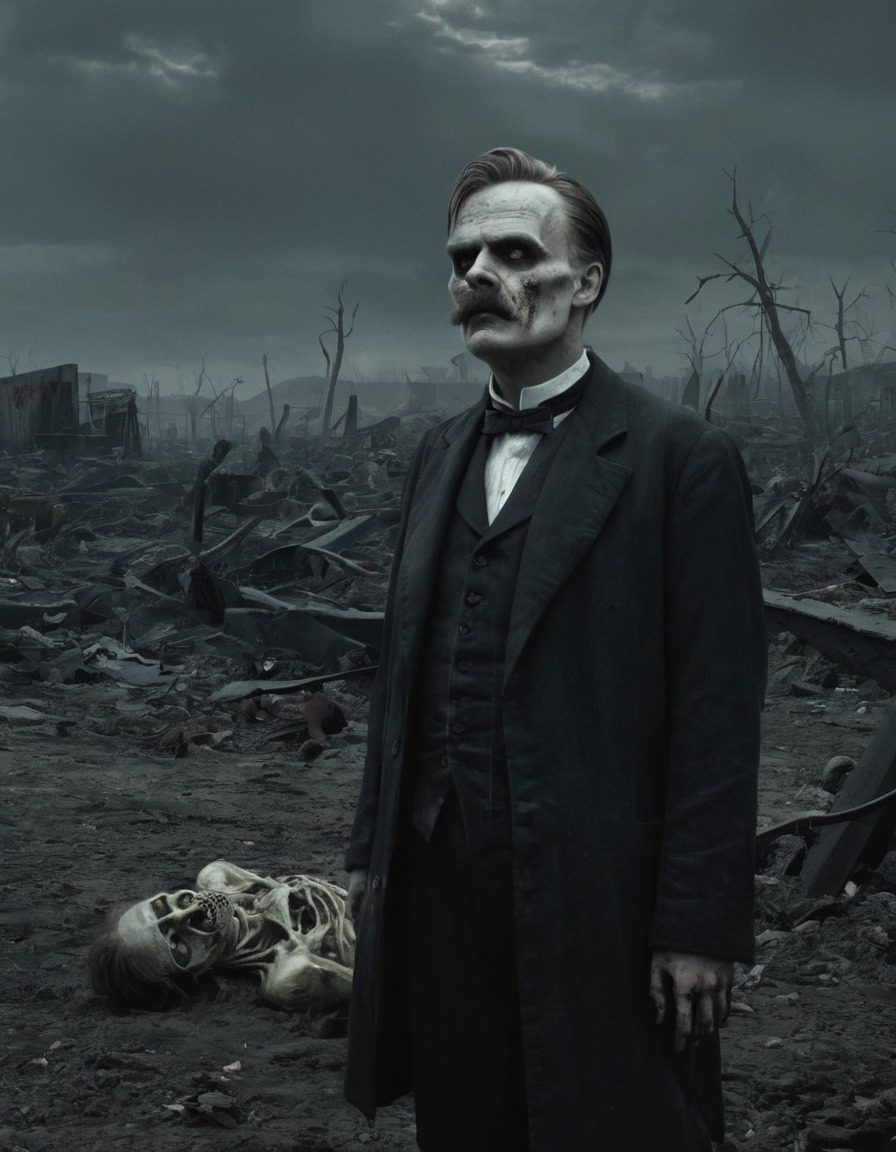 friedrich nietzsche, zombie, undead wasteland, philosophy