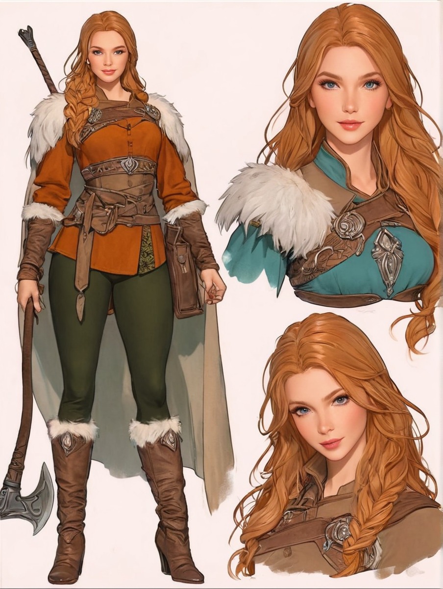 digitalart, characterdesign, videogamefanart, warrior, fantasyart, fantasycharacter, viking, adoptable, conceptart, adoptablesopen, warriorwoman, anime