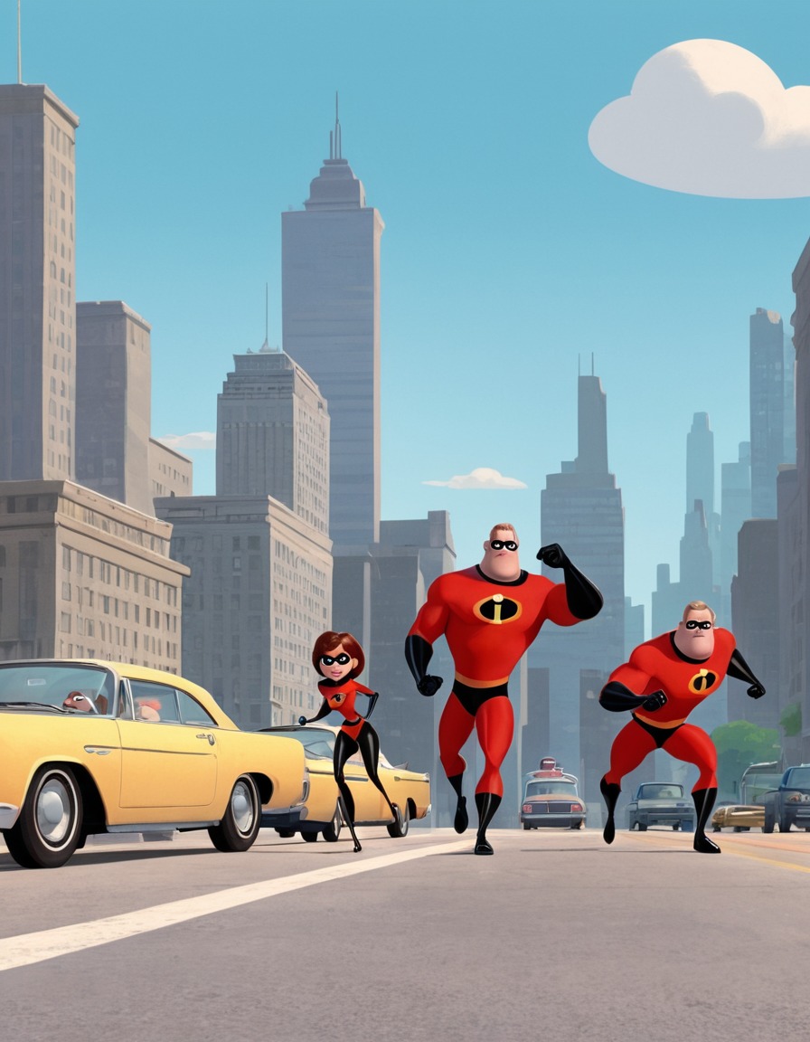 incredibles 2, animated movie, superheroes, pixar, family film, action-packed, disney