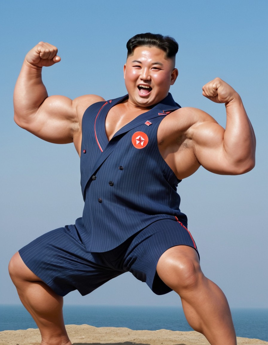 kim jong un, north korea, bodybuilding, power, leader