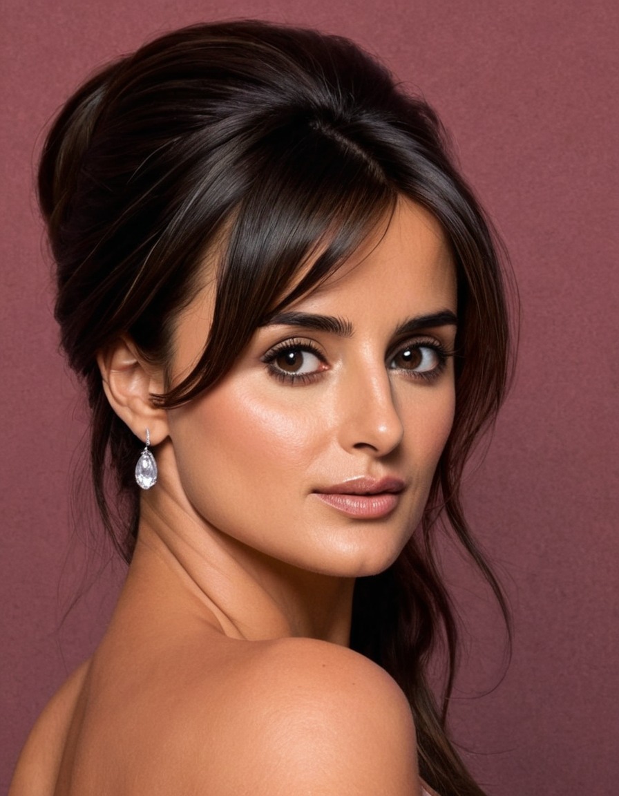 penélope cruz, actress, spanish, portrait, painting, art, celebrity