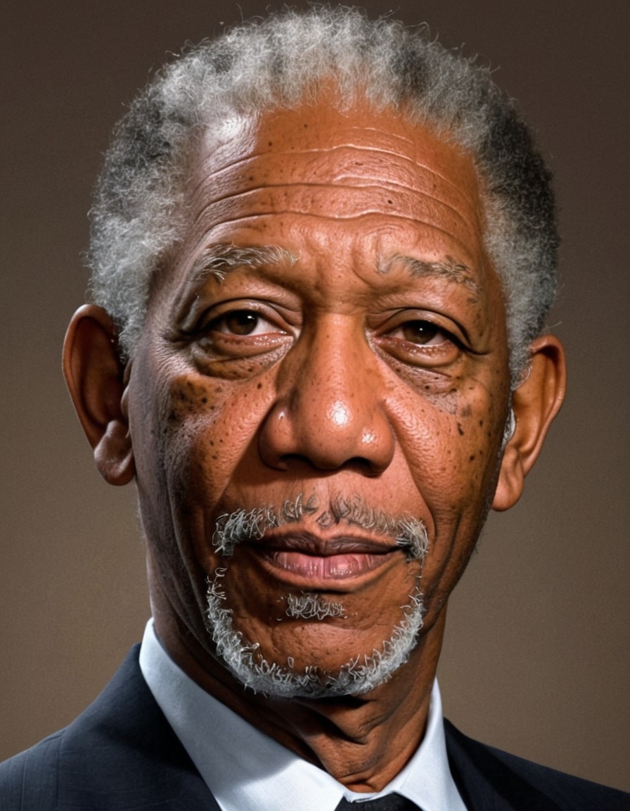 morgan freeman, actor, celebrity, funny, painting, artwork