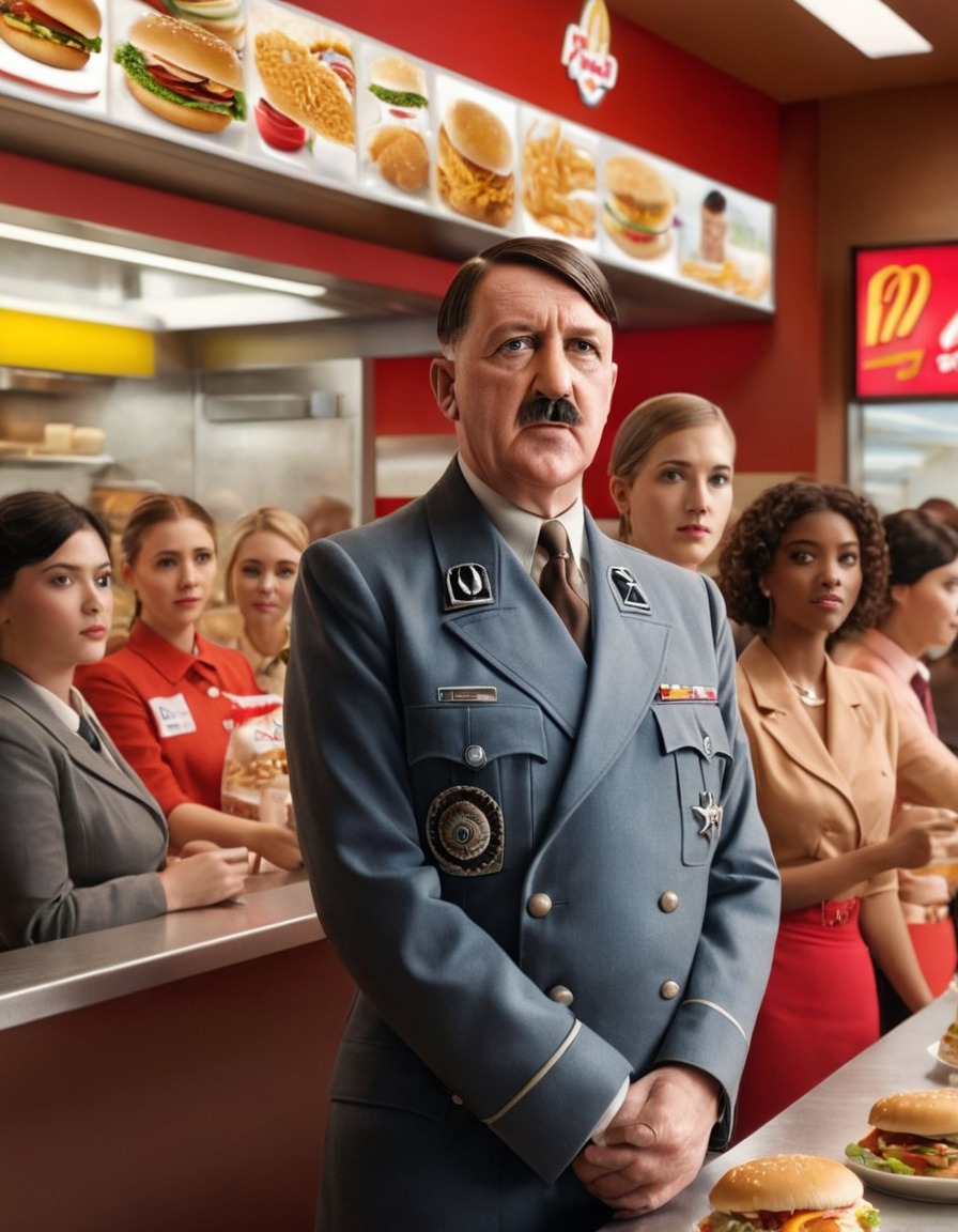 adolf hitler, fast food, historical figure, dictator