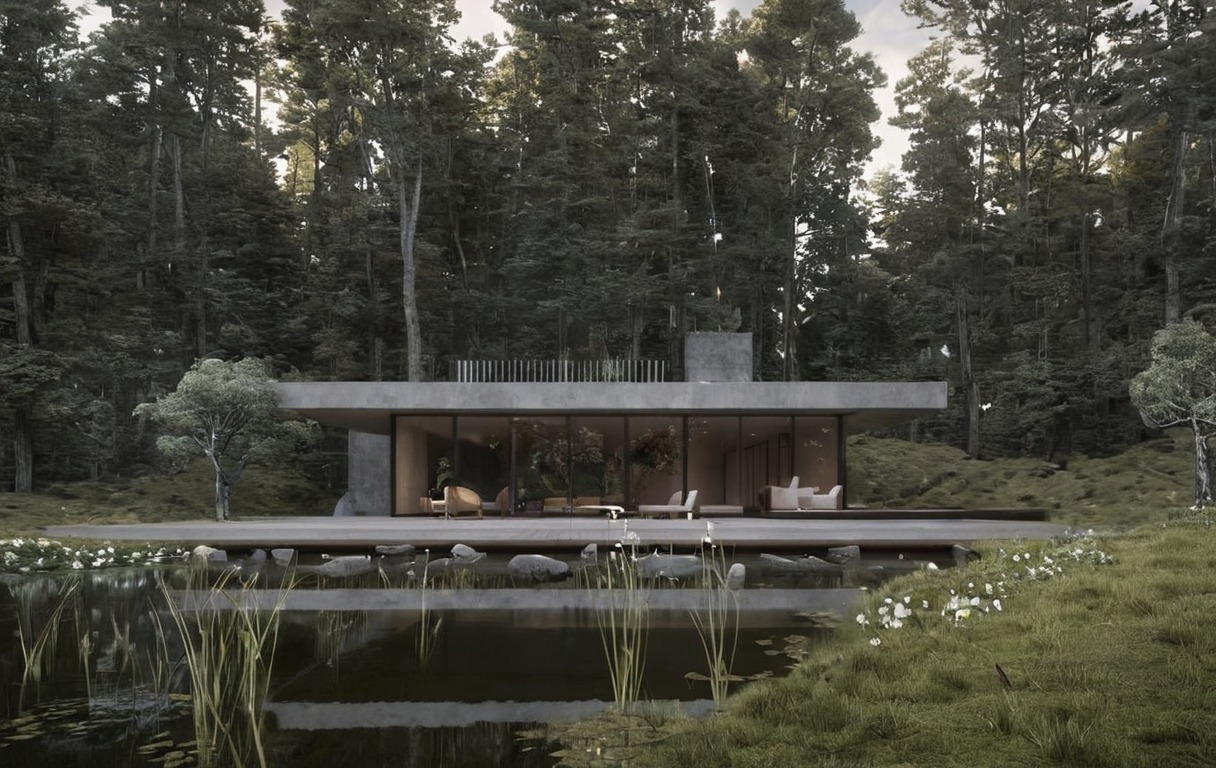 art, design, architecture, interiors, sustainable architecture, lake, retreat, cabin, pavilion, mexico, reserva santa fe, reserva, pabellon, nature, luxury house, luxury home