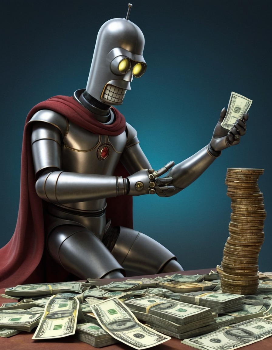 bender, futurama, cartoon, robot, money, theft, robots, games, movies