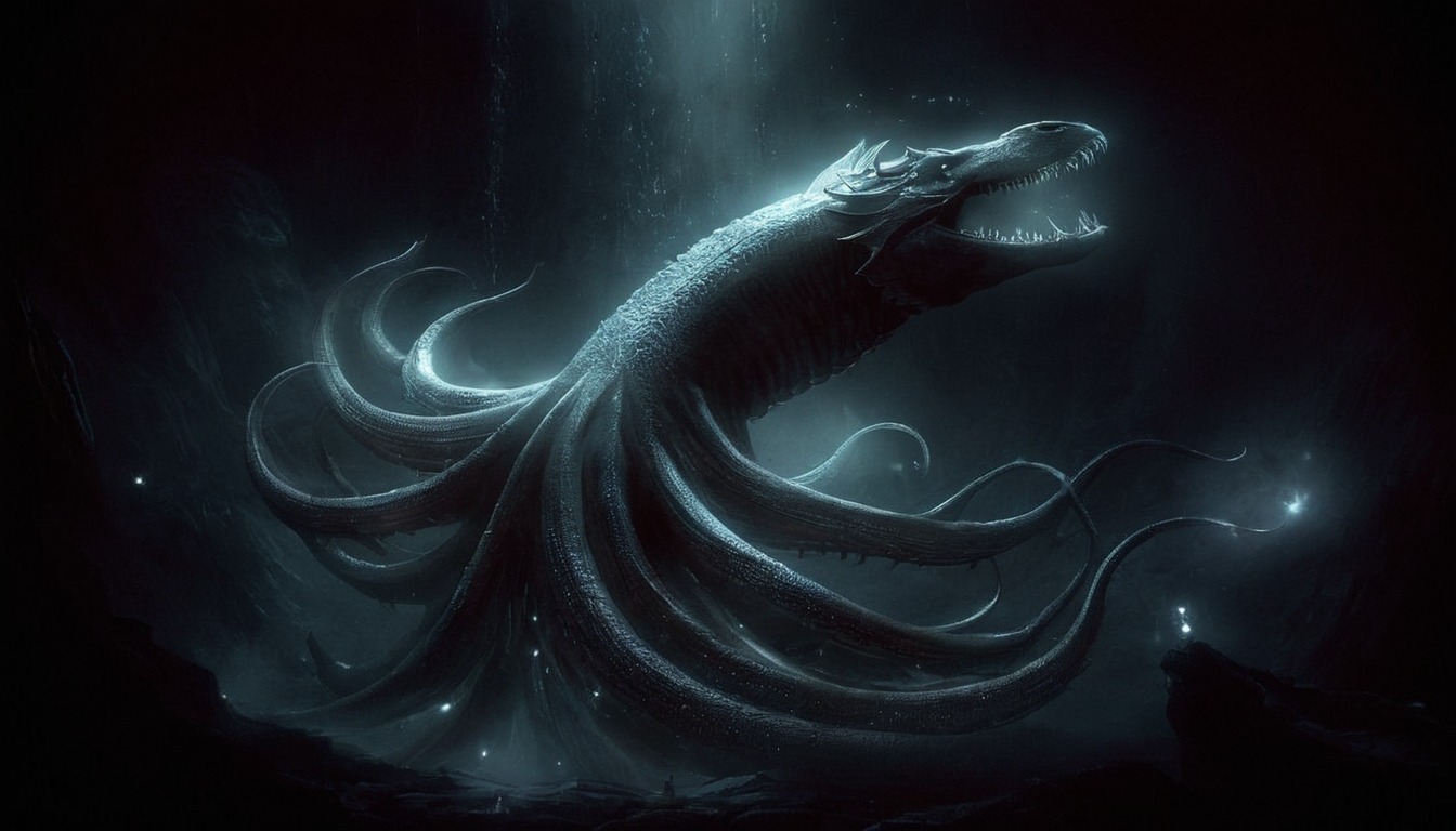 monster, creature, octopus, digitalart, digitalpainting, conceptart, sea, characterdesign, animal, squid