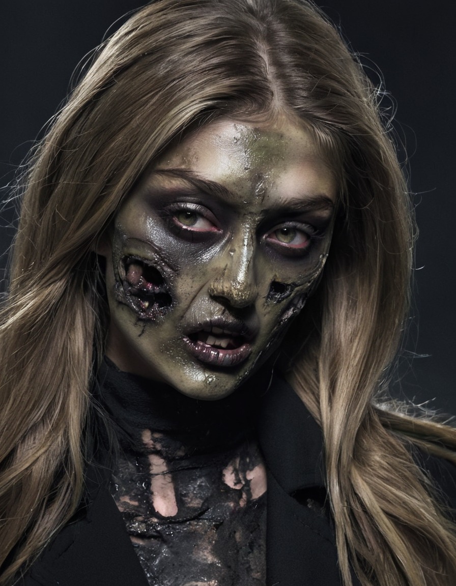 gigi hadid, zombie, fashion, model, glamour, celebrities