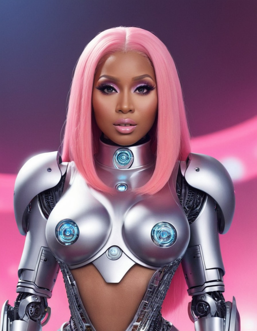 robot, nicki minaj, celebrity, music, artificial intelligence