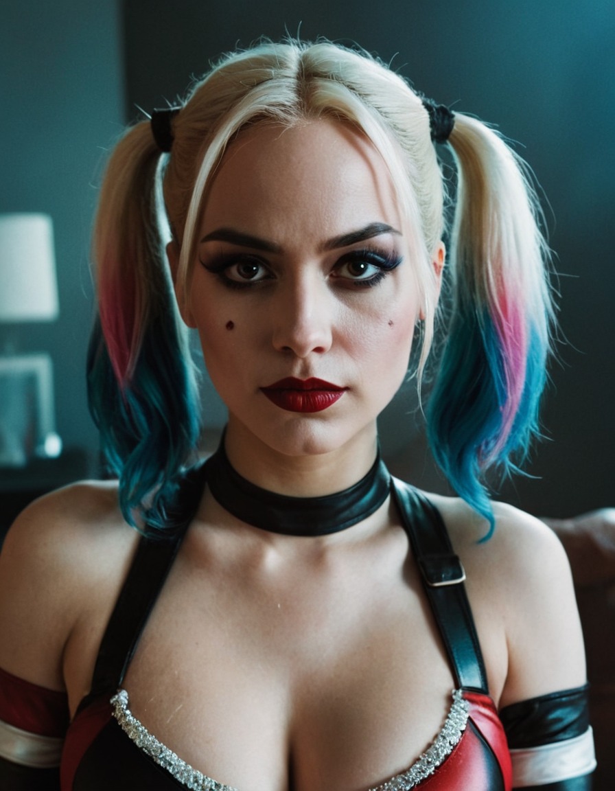 superhero, harley quinn, dc comics, villain, comics, defeat, action