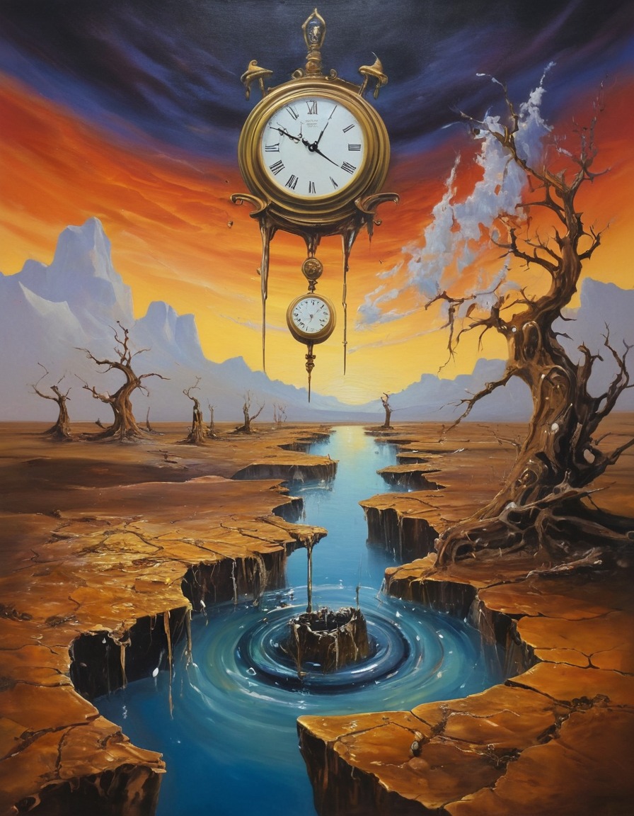 surrealism, melting clock, dali, time, art, surreal