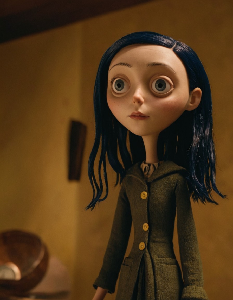 coraline jones, beautiful woman, fictional character, reimagined, fantasy, young adult, animation