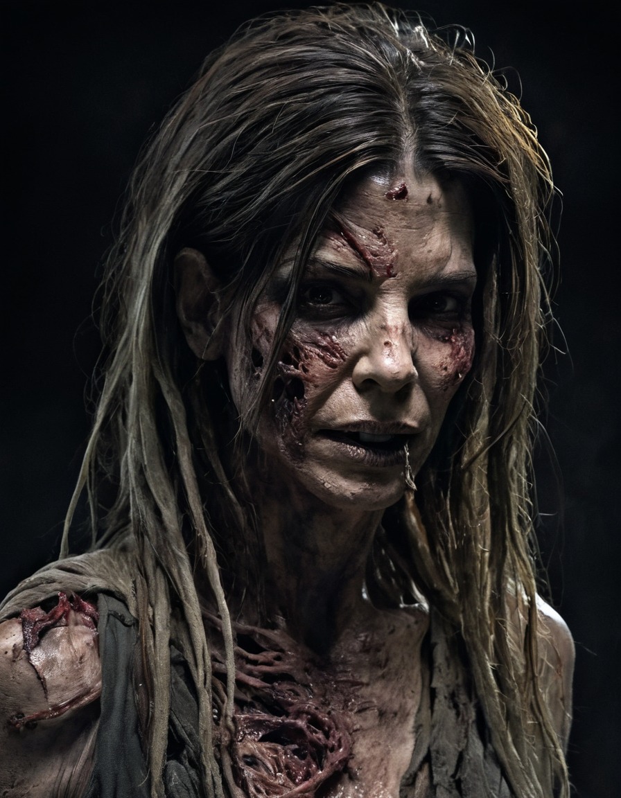 sandra bullock, zombie, decay, horror, haunting, undead, celebrities