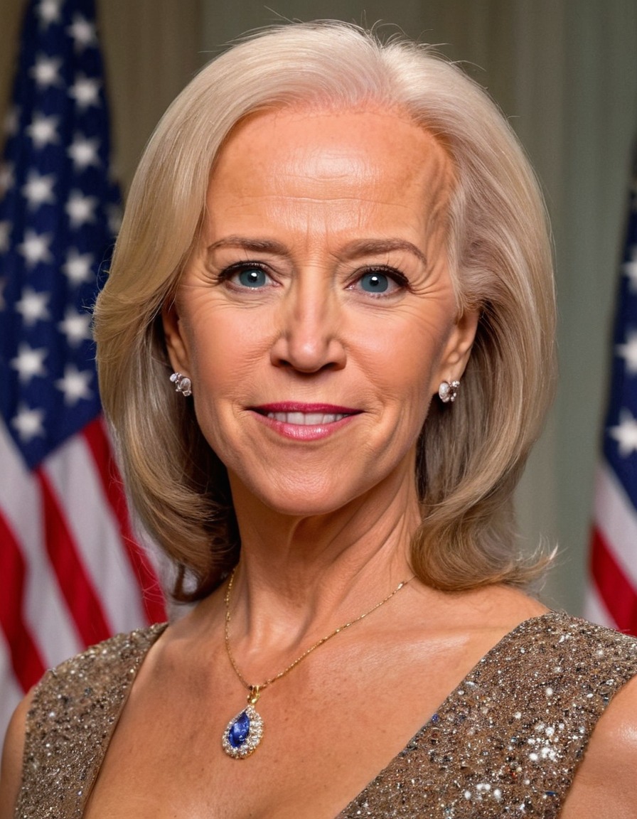 joe biden, gender transformation, feminine version, politician, united states, female persona, identity exploration