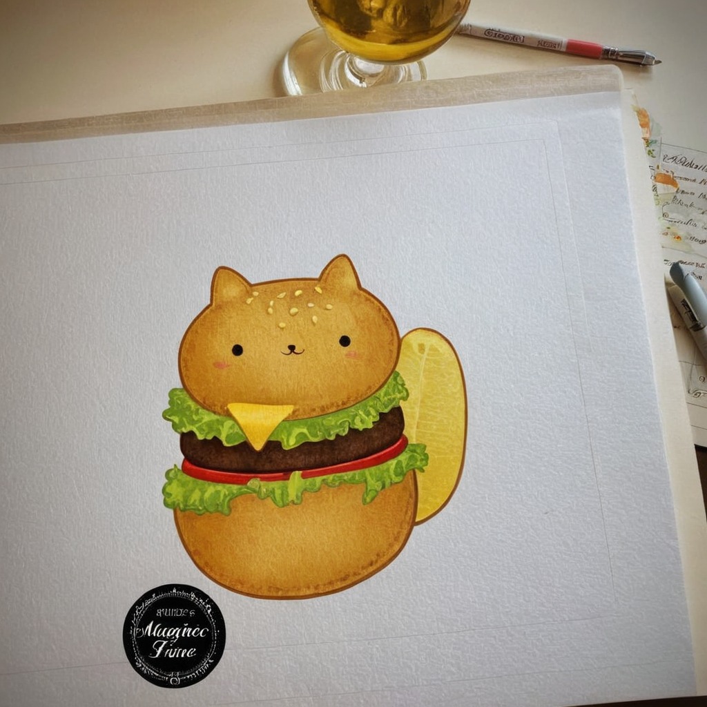 kitty, traditionalart, cat, cartoon, oilpainting, catburgertutorial