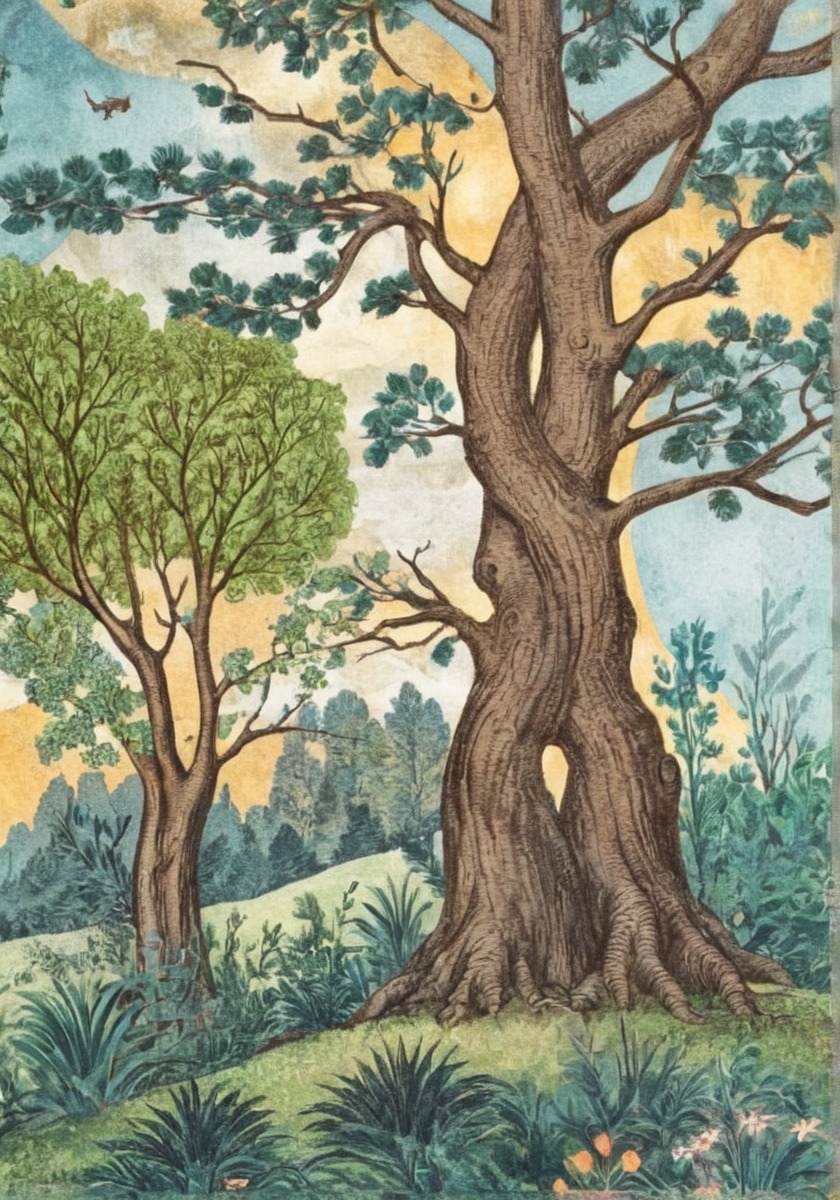 forest, coloredpencil