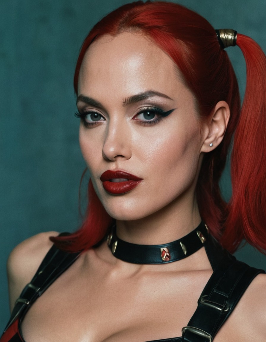 harley quinn, angelina jolie, dc comics, superhero, villain, movie character