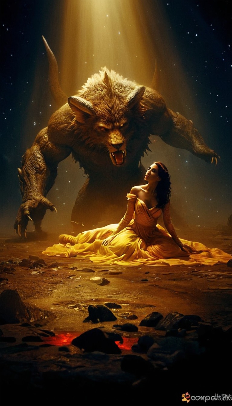 beauty, disney, monster, beast, horror, fairytale, fanart, darkfairytales, dailychallenge