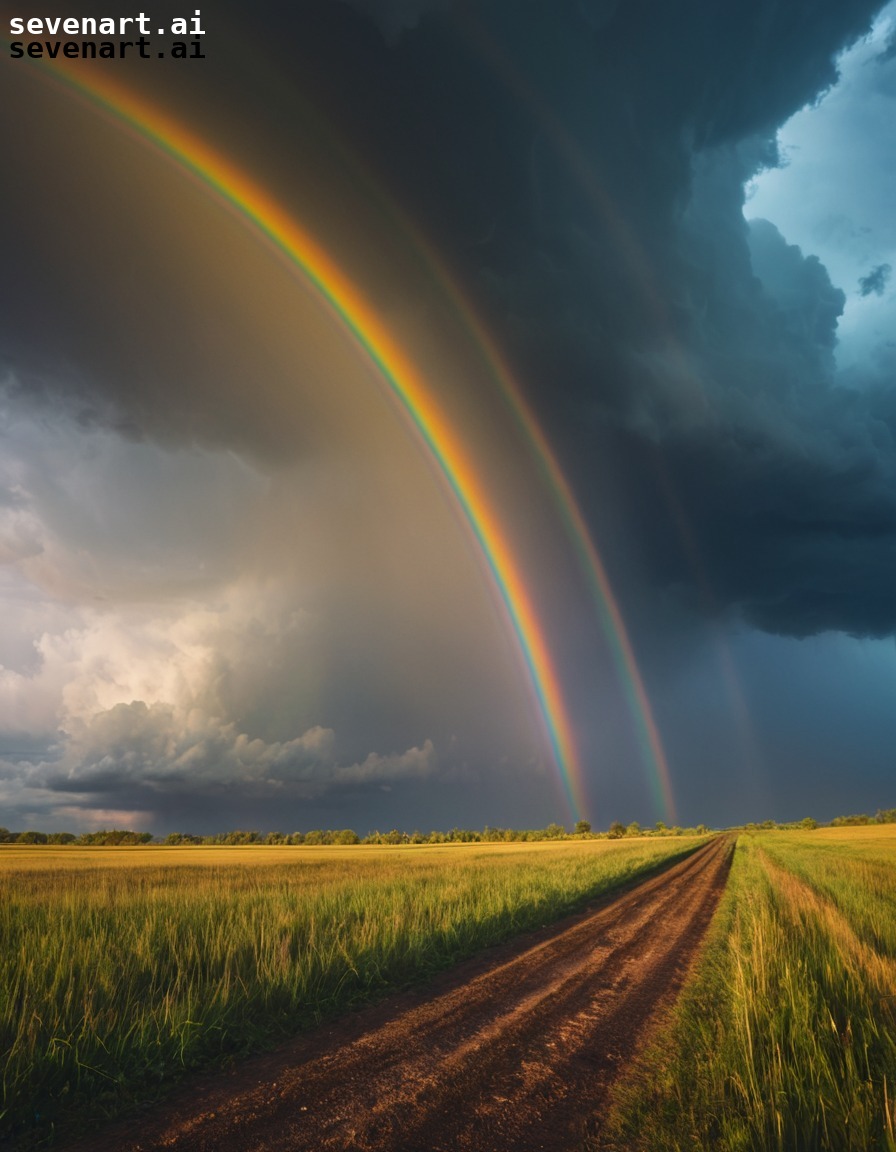 nature, weather, sky, rainbow, storm