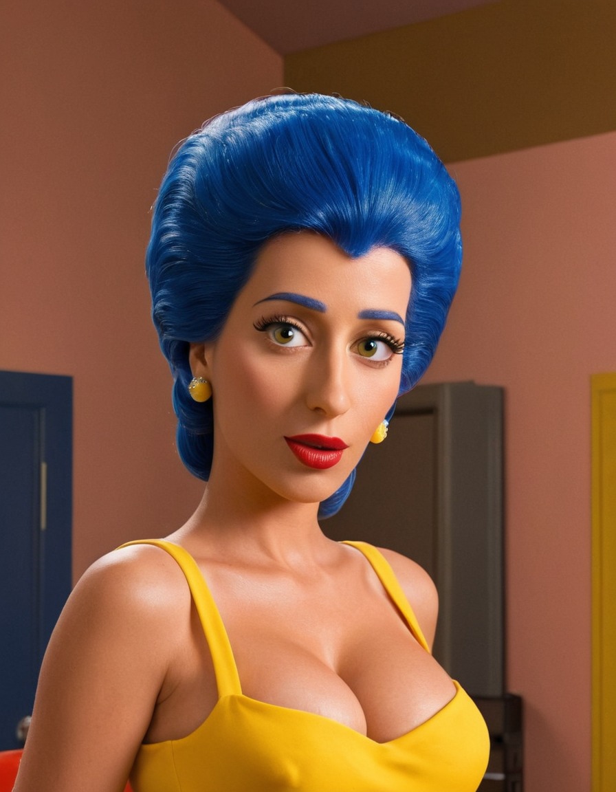 marge simpson, the simpsons, character, television, cartoon, transformation, beauty