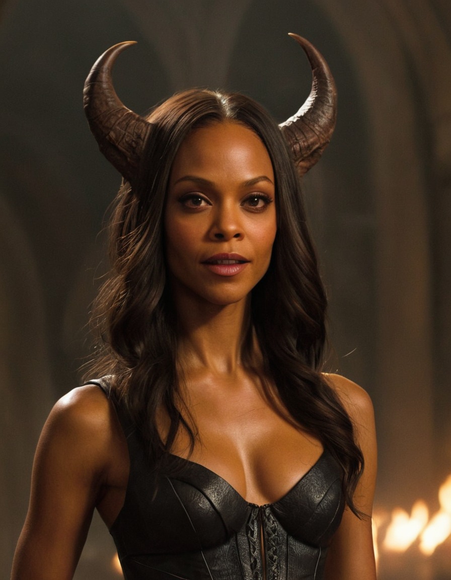 zoe saldana, demon, actress, character, performance