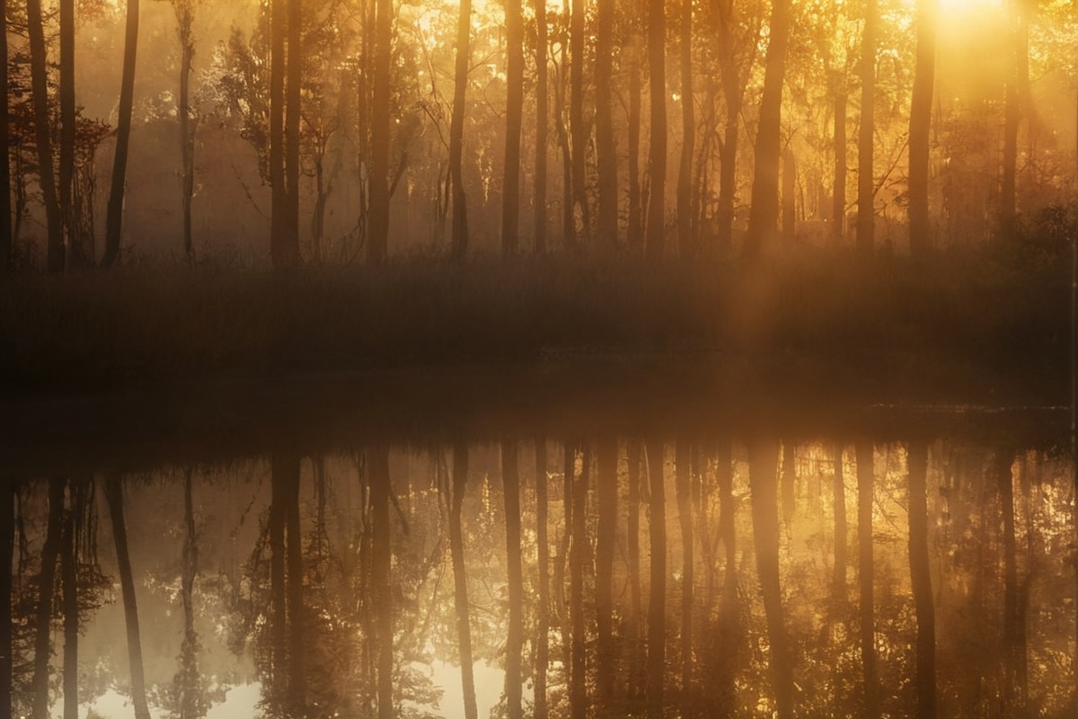 photography, forest, reflection, fog, naturephotography, calm, finland, finnish, june, landscape, marsh, mist, misty, morning, nature, pond, summer, sunrise