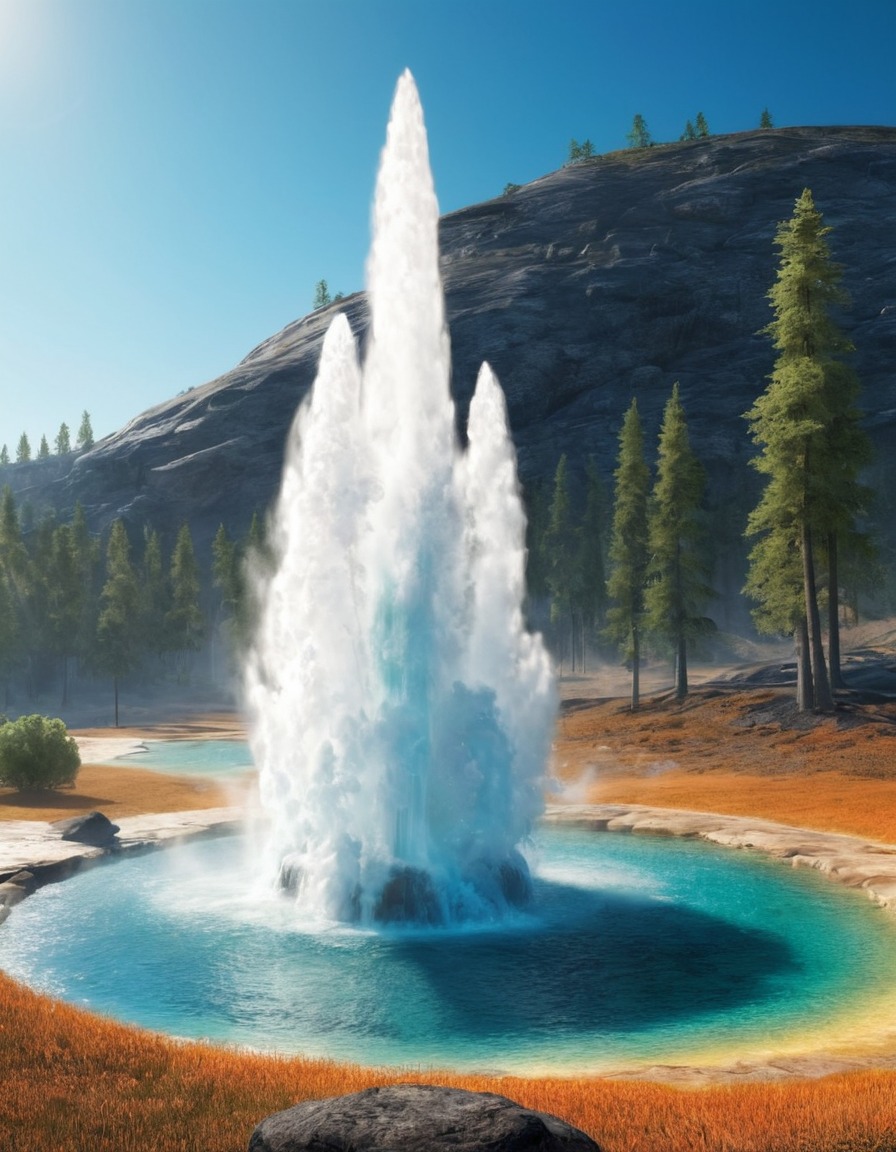 nature, geyser, beautiful, landscape, natural wonder, volcanic activity, scenic beauty