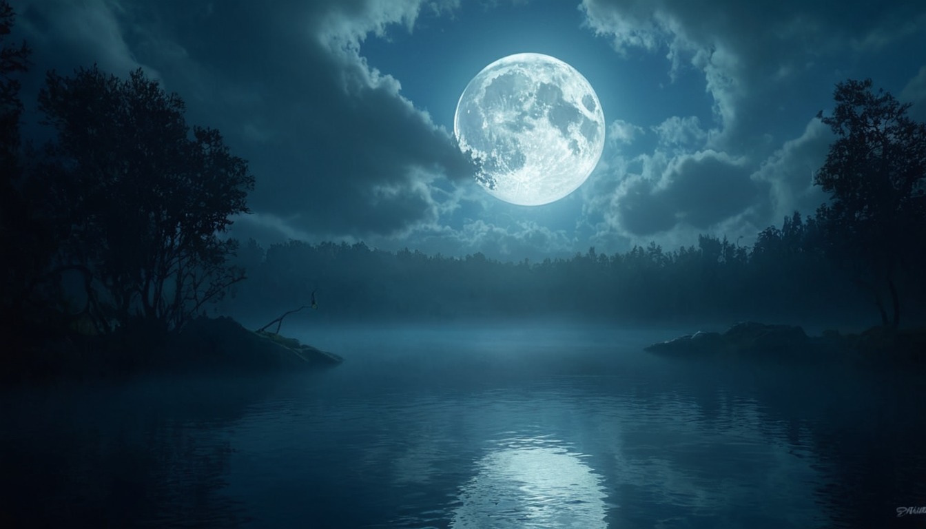 photography, wallpaper, sky, reflection, horror, forest, fog, lake, lakeeerie, moonlight, wallpaperdesktop, lakereflection, wallpaper4k