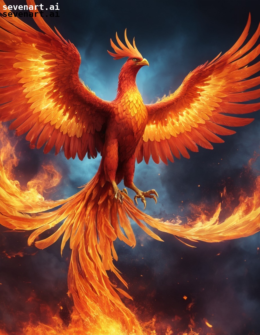 mythical, phoenix, rebirth, transformation, fire