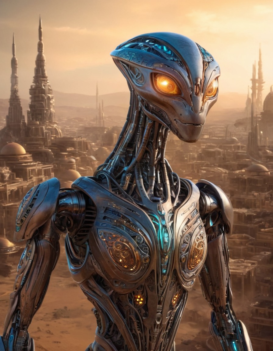 science fiction, robot, alien, technology, artificial intelligence, futurism, extraterrestrial, aliens