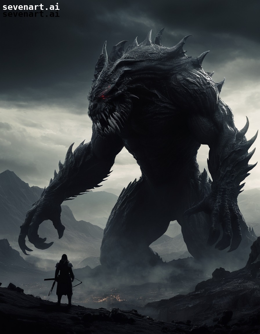 war, monster, metaphor, landscape, darkness