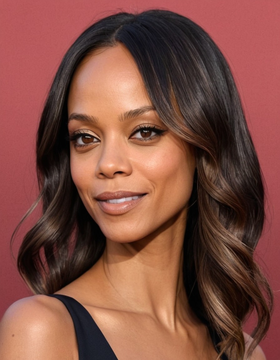 zoe saldana, portrait, actress, hollywood, celebrity, art, painting