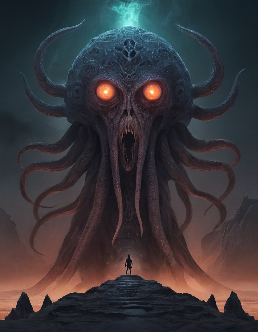 horror, lovecraftian, deity, cosmic, portrait, lovecraft, howard lovecraft