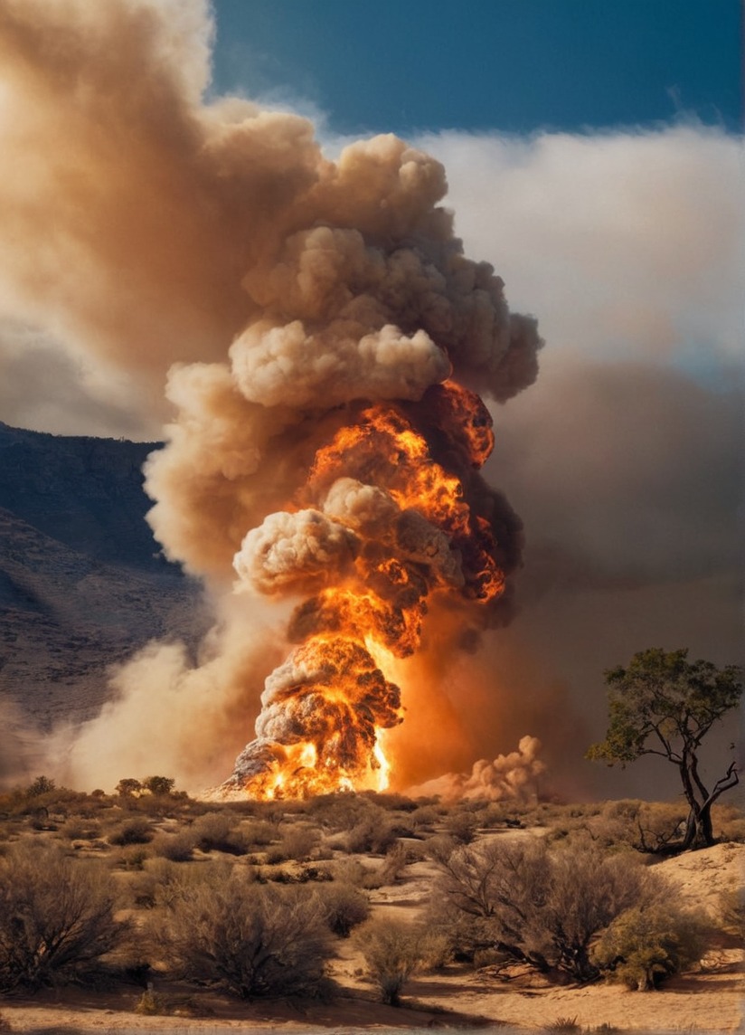 california, desert, firenado, fire