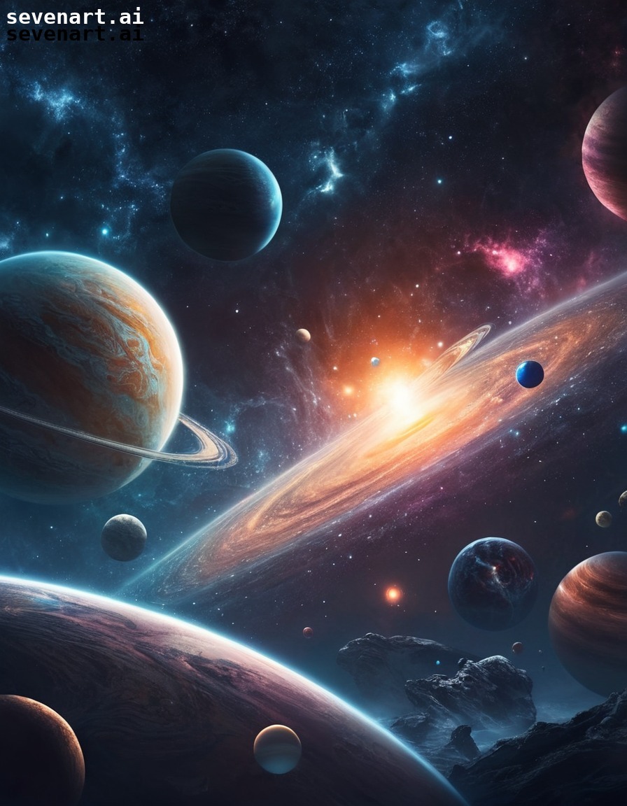 dreamscape, fantastical, universe, planets, galaxies, space, stars