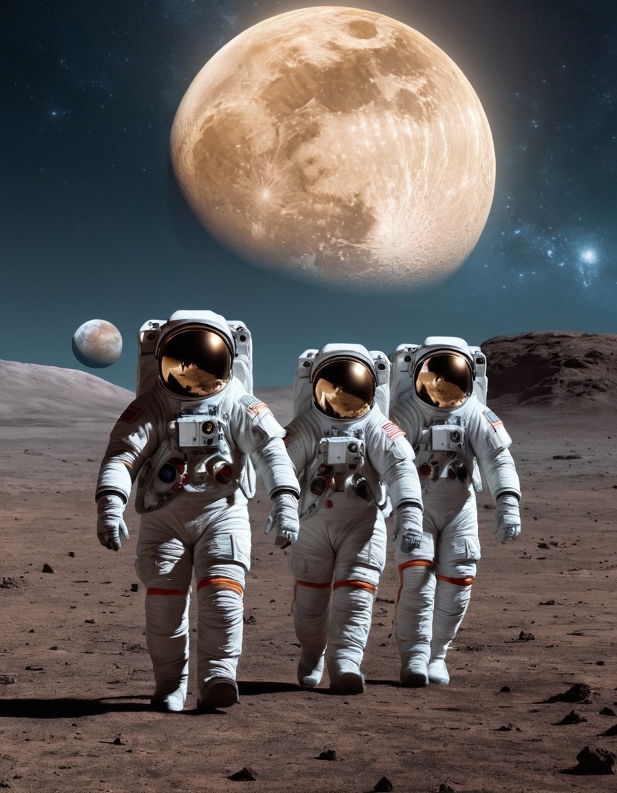 astronauts, moon, earth, space travel, exploration, astronomy, cosmos