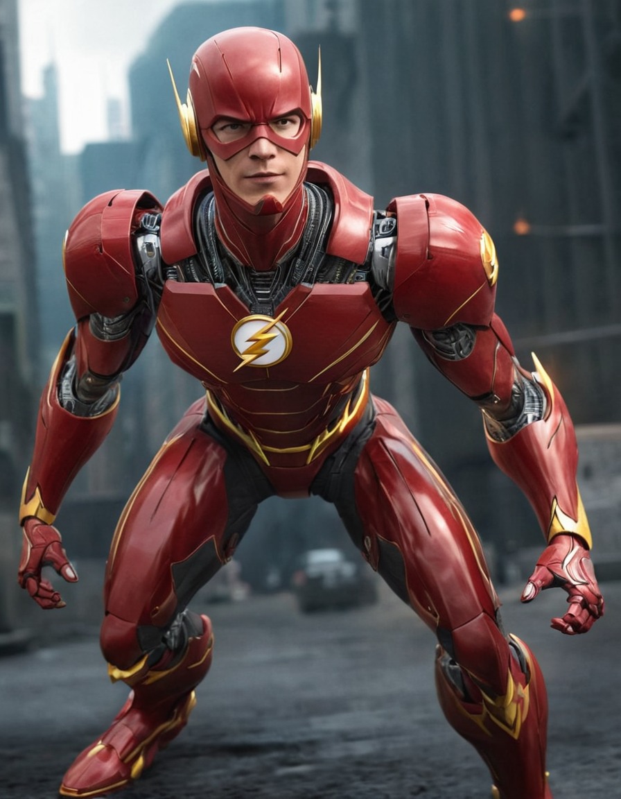 the flash, robot, superhero, dc comics, technology, artificial intelligence