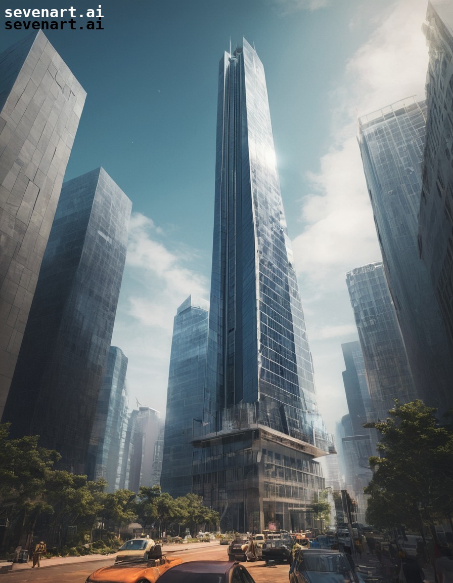 modern architecture, skyscraper, futuristic, innovative design, urban landscape