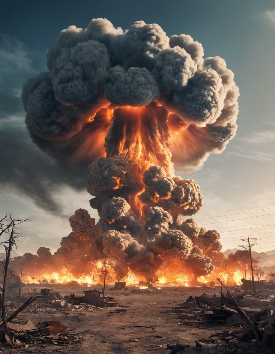 destruction, disaster, nuclear fallout, apocalypse, aftermath, nuclear, weapon, explosion