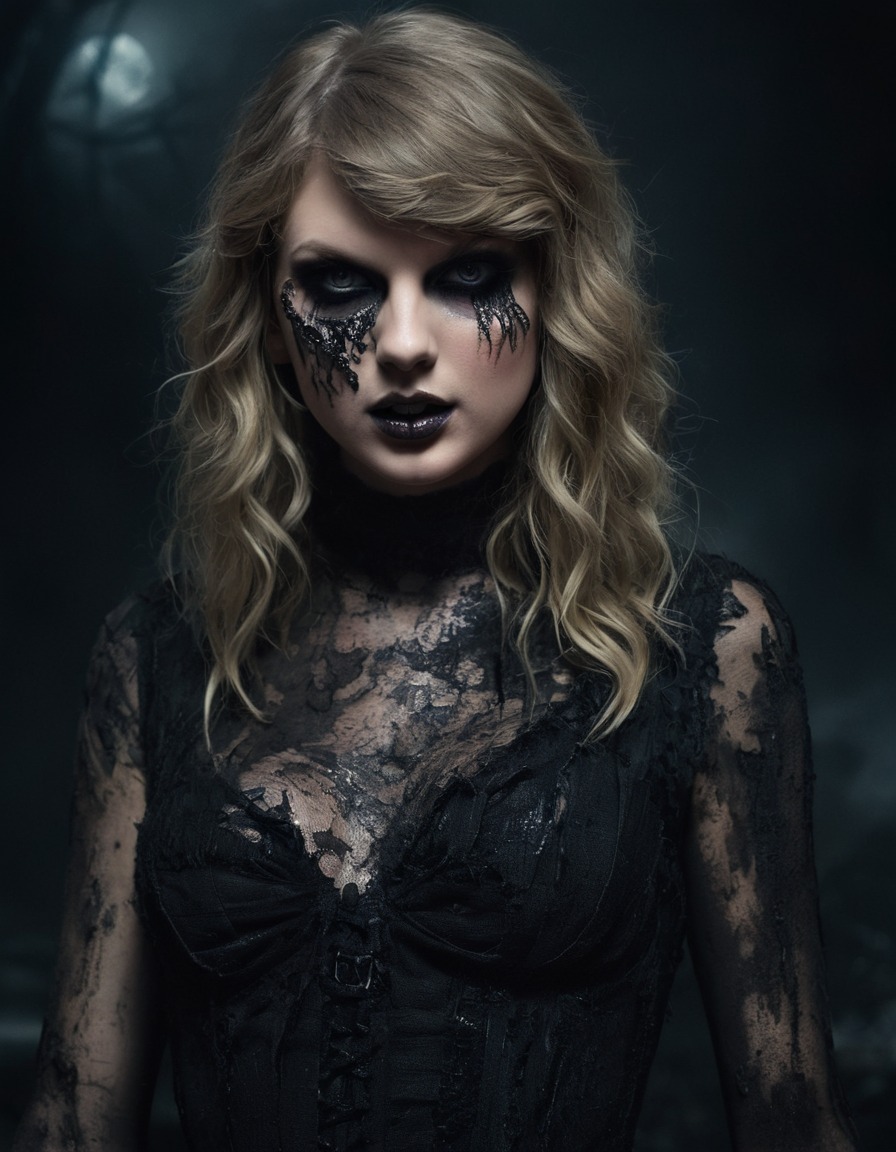 taylor swift, haunted, undead, glamour, darkness, decay, zombie, celebrities