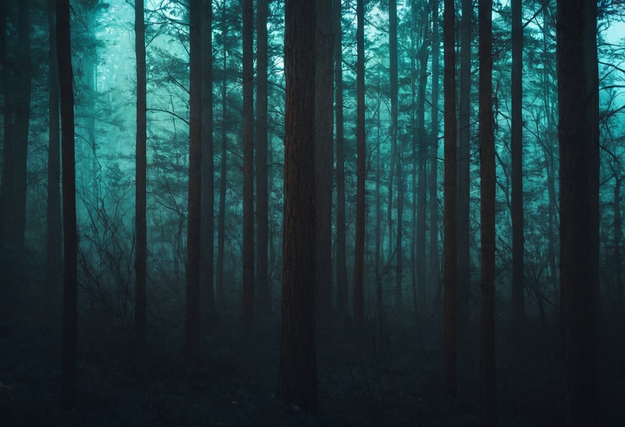 morning, photo, foggy, forest, landscape, nature, nikon, photography, photoshop, tree, woodland, woods