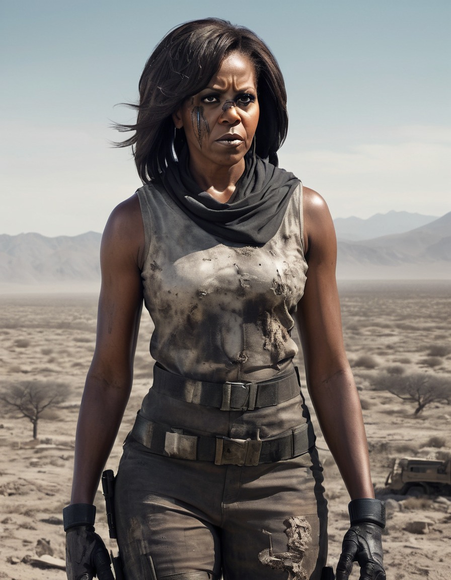 michelle obama, post-apocalyptic, decay, hunger, survival, horror, politics, zombie