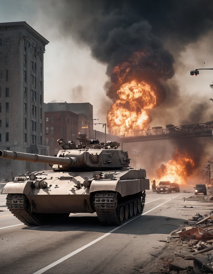 war, destruction, tanks, city, warfare, conflict, crisis, usa