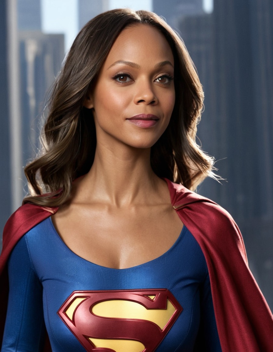 zoe saldana, supergirl, actress, superhero, portrayal, talent, empowering