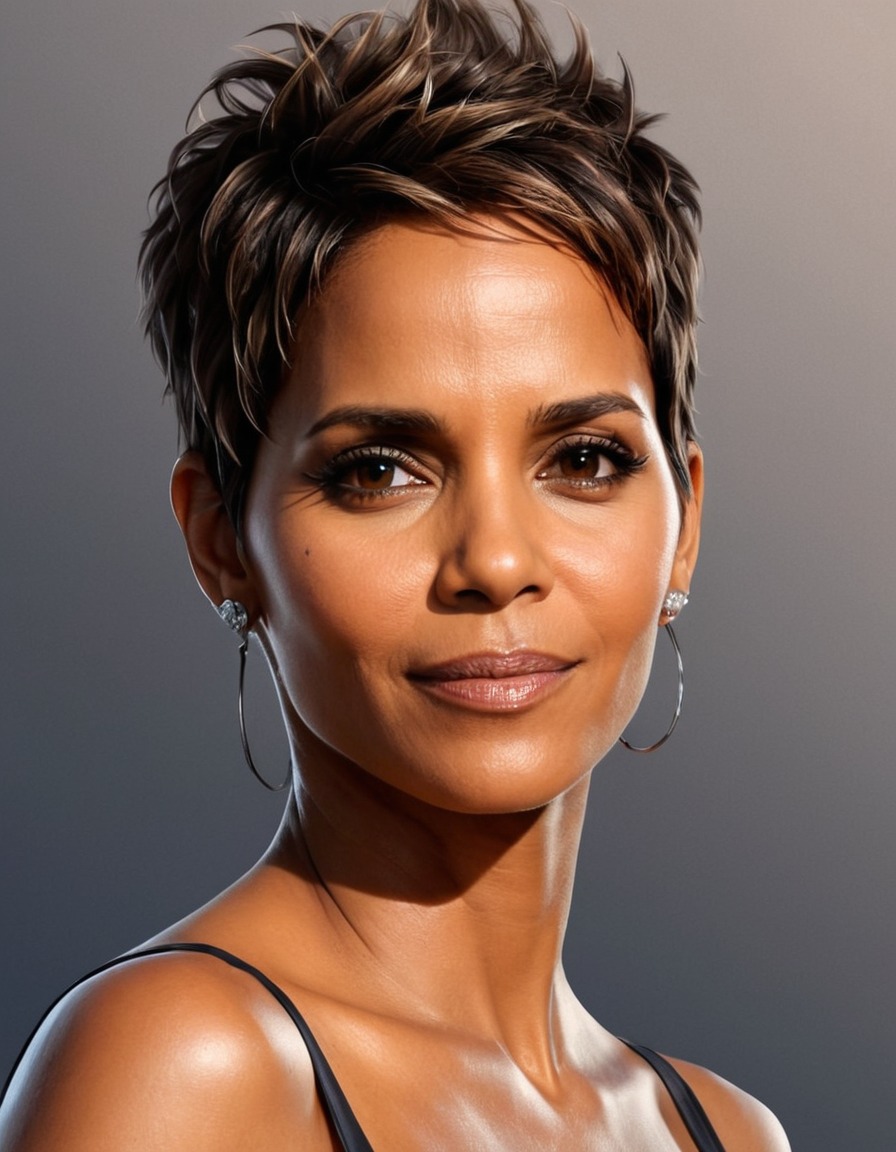 halle berry, actress, painting, funny, celebrity, humor, art