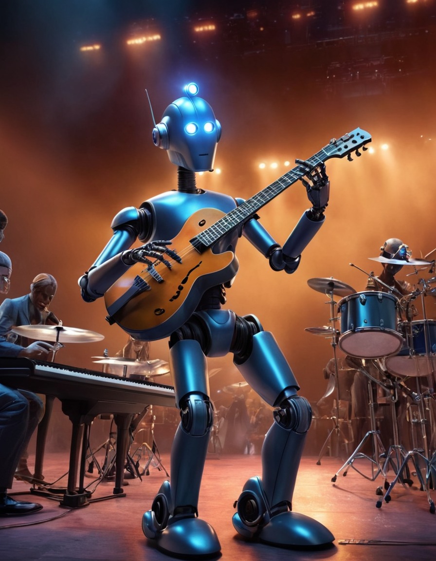 robot, musician, concert, technology, entertainment, diversity, audience, robots