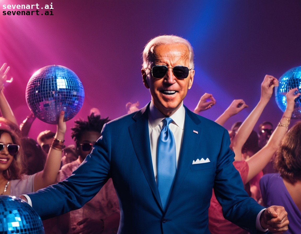 joe biden, dance party, sunglasses, disco ball, fun, usa