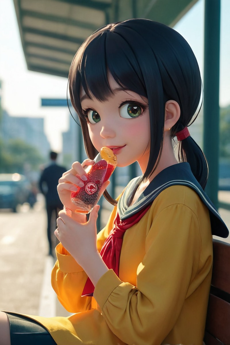 anime, animegirl, candy