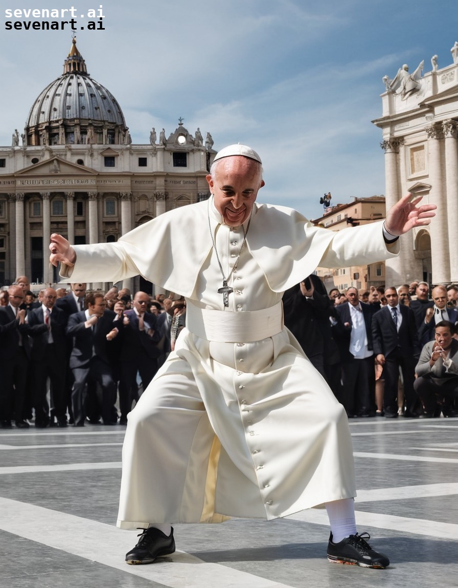 humorous, breakdancing, pope francis, st. peter's square, entertainment, vatican