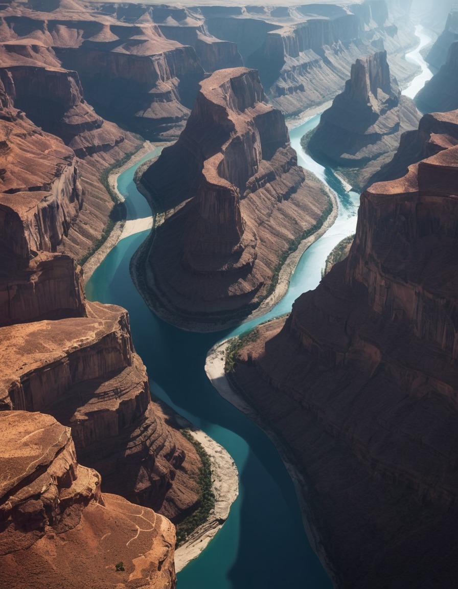 nature, landscape, canyon, river, beauty